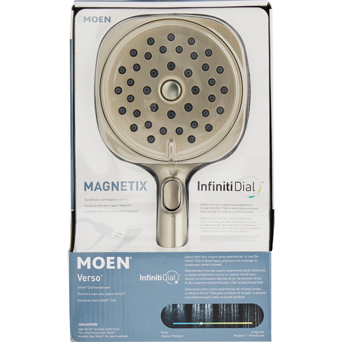 Moen Spot Resistant Brushed Nickel 6 In. Dia. Spray Head Handheld Shower Image 4