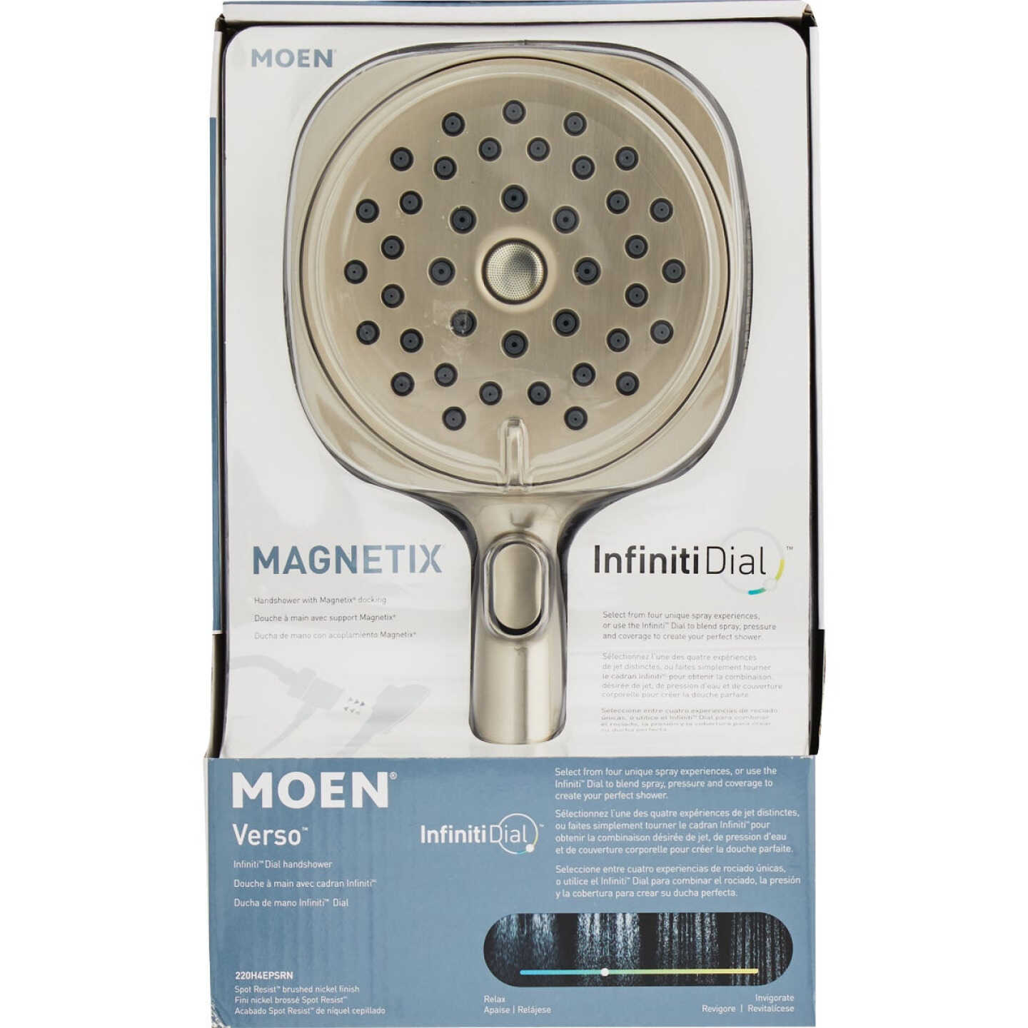 Moen Spot Resistant Brushed Nickel 6 In. Dia. Spray Head Handheld Shower Image 4