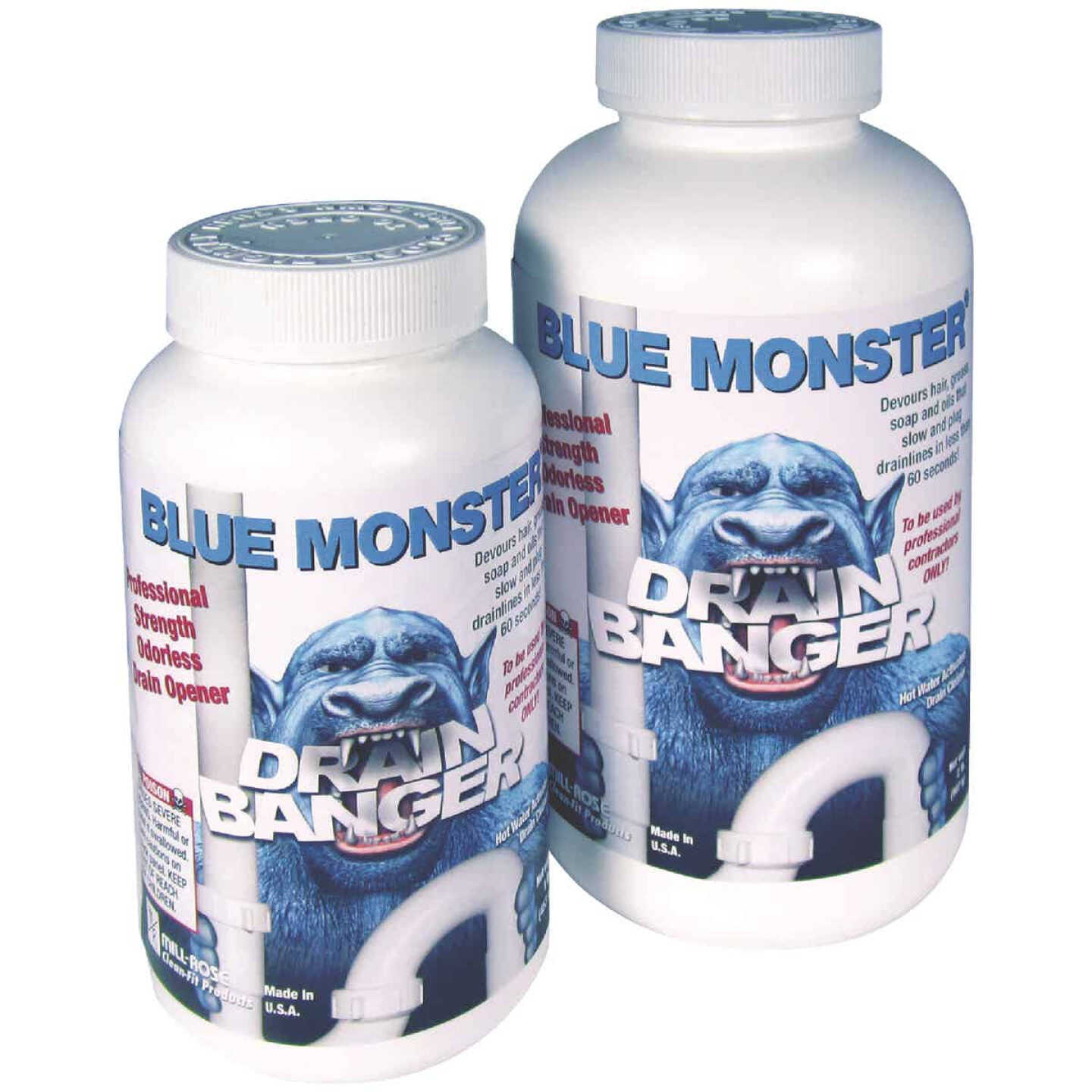 BLUE MONSTER Drain Banger 1 Lb. Flakes Drain Opener & Cleaner Image 1