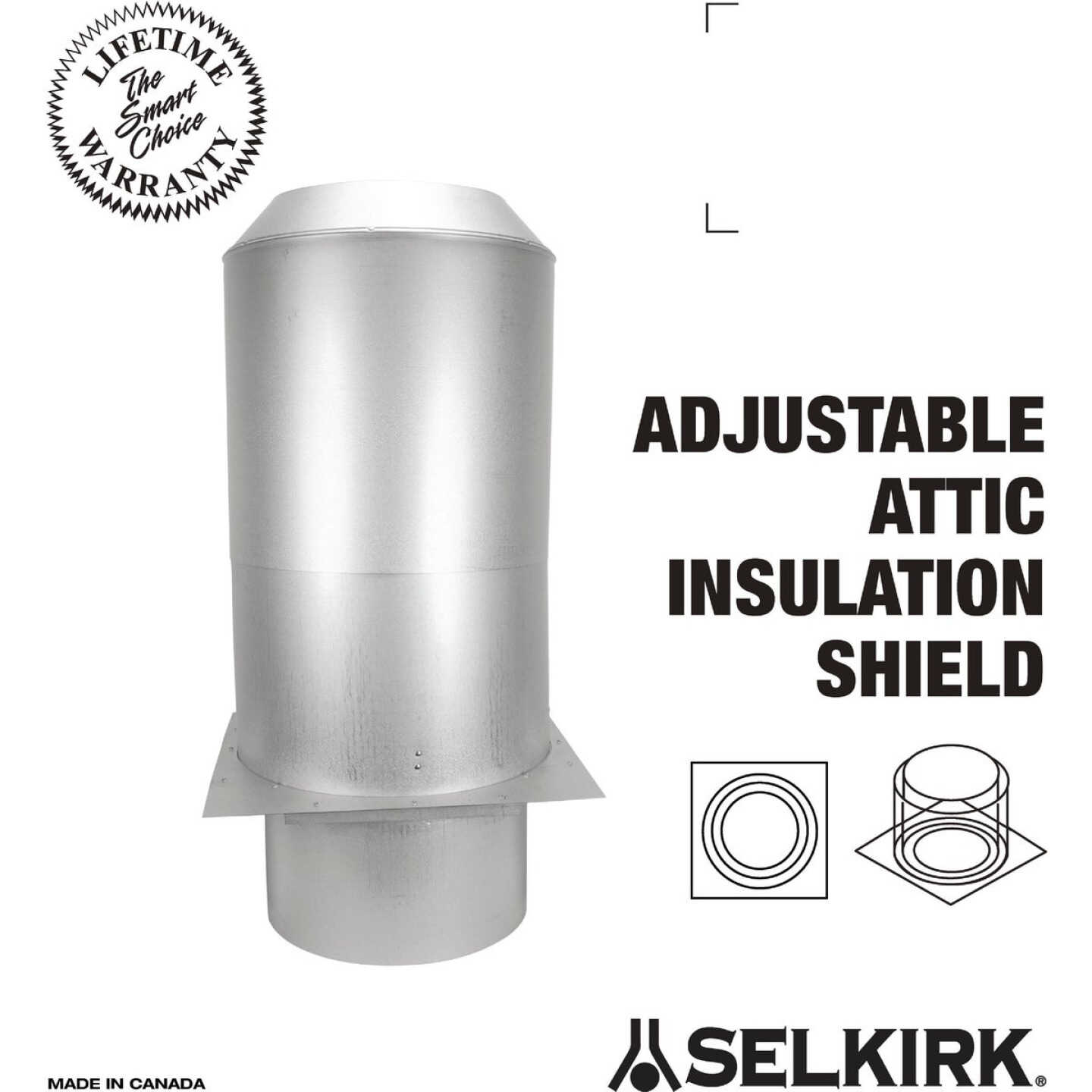 SELKIRK Sure-Temp 8 In. Adjustable Attic Insulation Shield Image 2