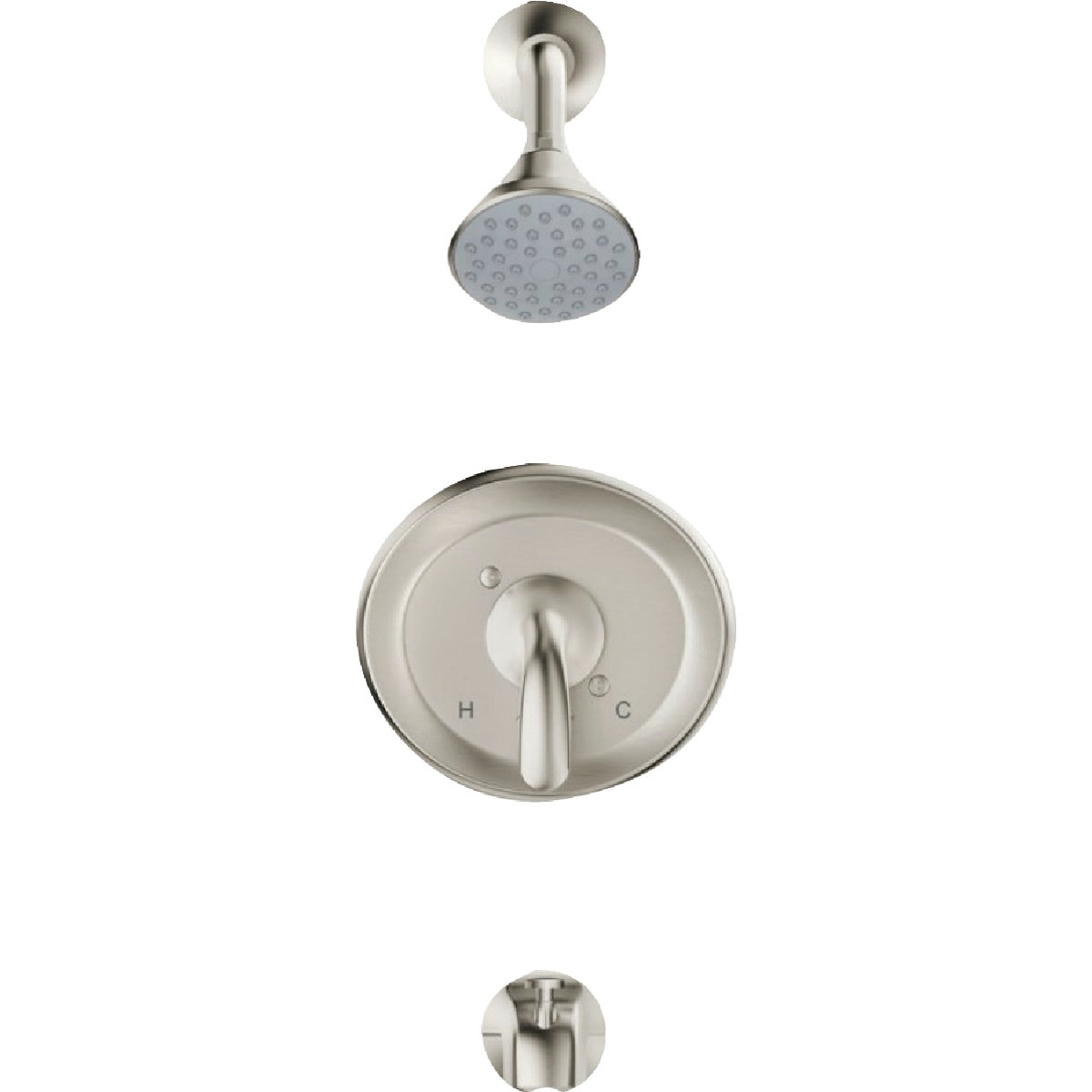 American Standard Cadet Brushed Nickel Single-Handle Lever Tub & Shower Faucet Image 1