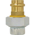 NIBCO 3/4 In. Press x 3/4 In. FIP Brass Sweat Galvanized Dielectric Union Image 1