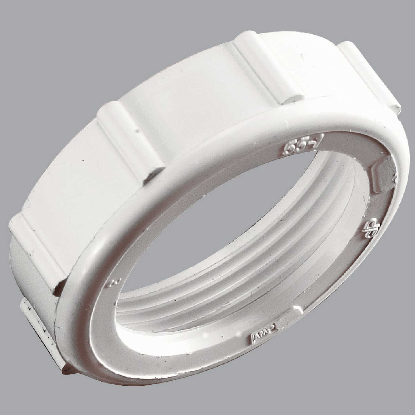 Do it Best 1-1/2 In. x 1-1/2 In. White Plastic Slip Joint Nut and Washer Image 1