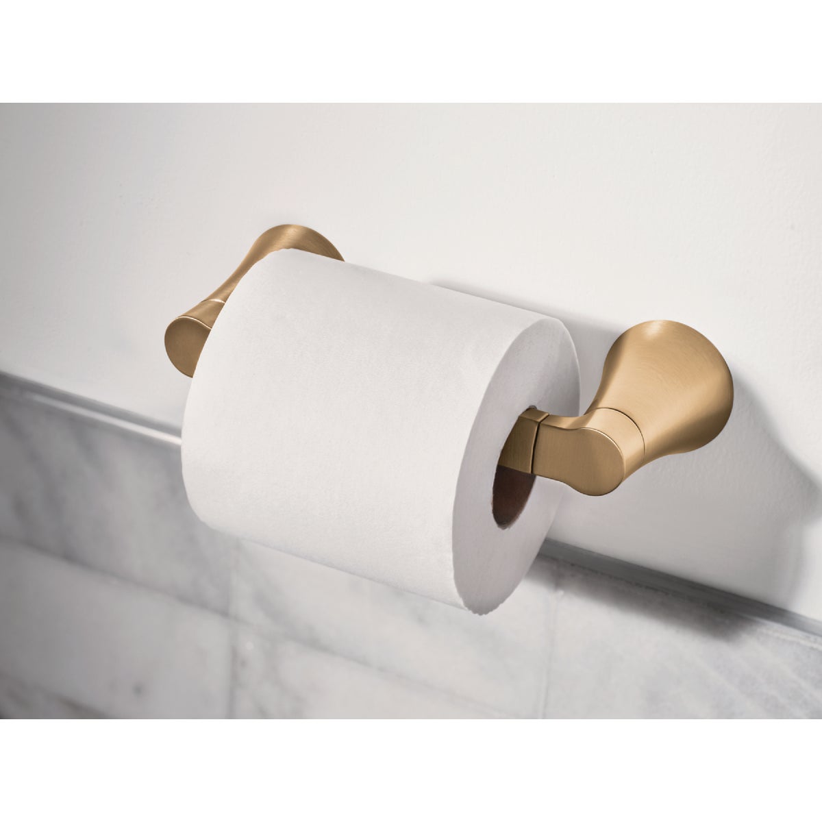 Moen Mikah Wall Mount Pivoting Paper Holder, Bronzed Gold Image 2