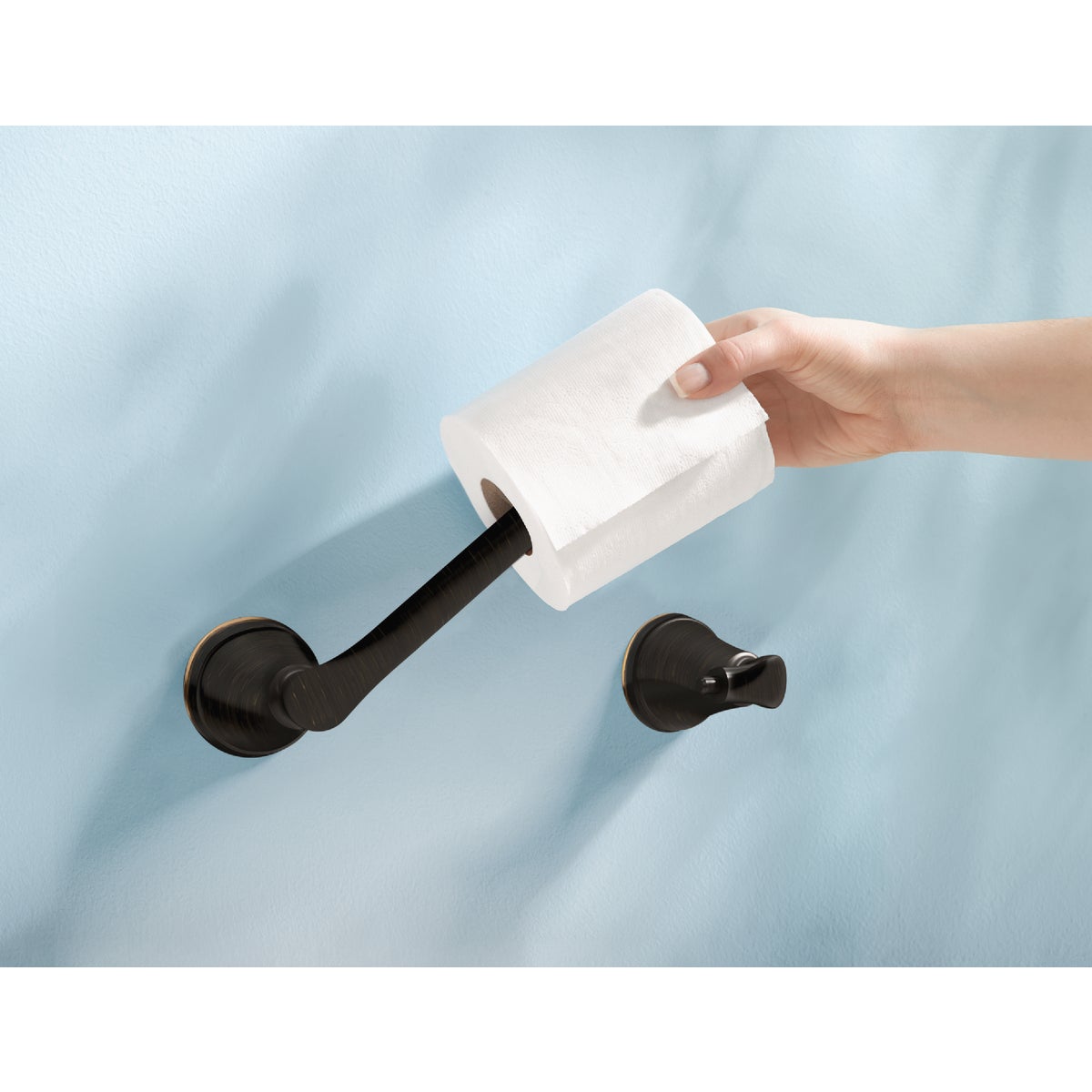 Moen Tiffin Wall Mount Toilet Paper Holder, Mediterranean Bronze Image 2