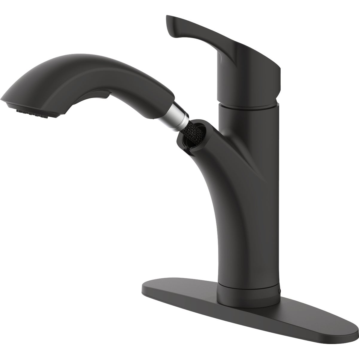 Home Impressions 1-Handle Pull-Out Kitchen Faucet, Matte Black Finish Image 2