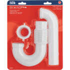 Do it Best 1-1/2 In., 1-1/4 In. White Plastic Flexible P-Trap Image 2