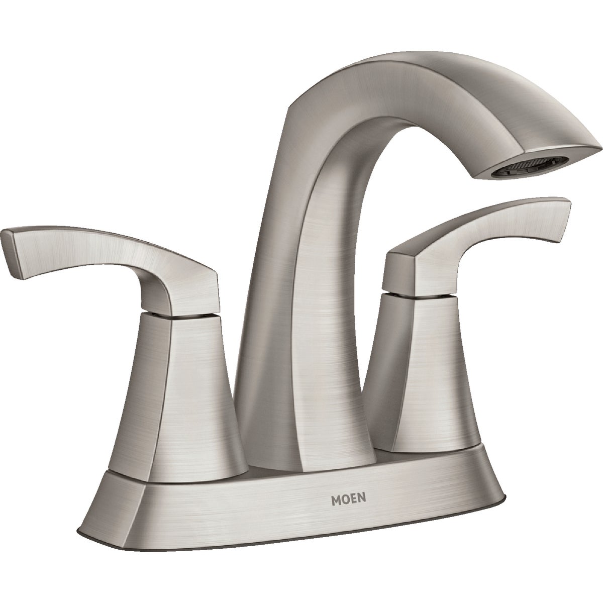Moen Lindor 2-Handle Lever Centerset Bathroom Faucet, Spot Resist Brushed Nickel Image 1