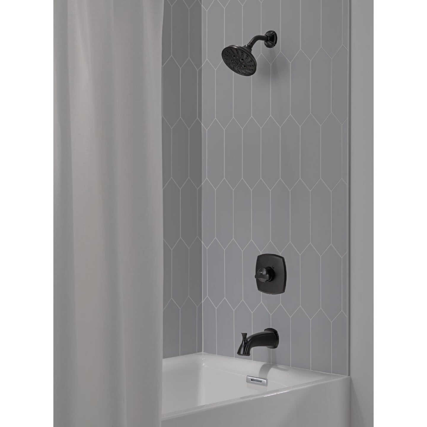 Delta Sandover Monitor 14 Series Matte Black Tub and Shower Faucet Image 4