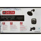 Delta Sandover Monitor 14 Series Matte Black Tub and Shower Faucet Image 5