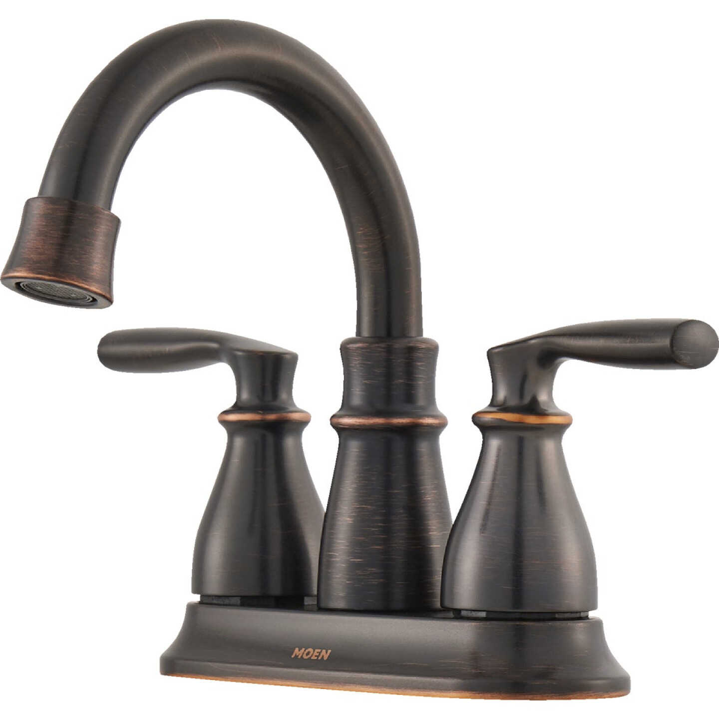 Moen Hilliard 2-Handle Lever Centerset High Arc Bathroom Faucet, Mediterranean Bronze Image 1