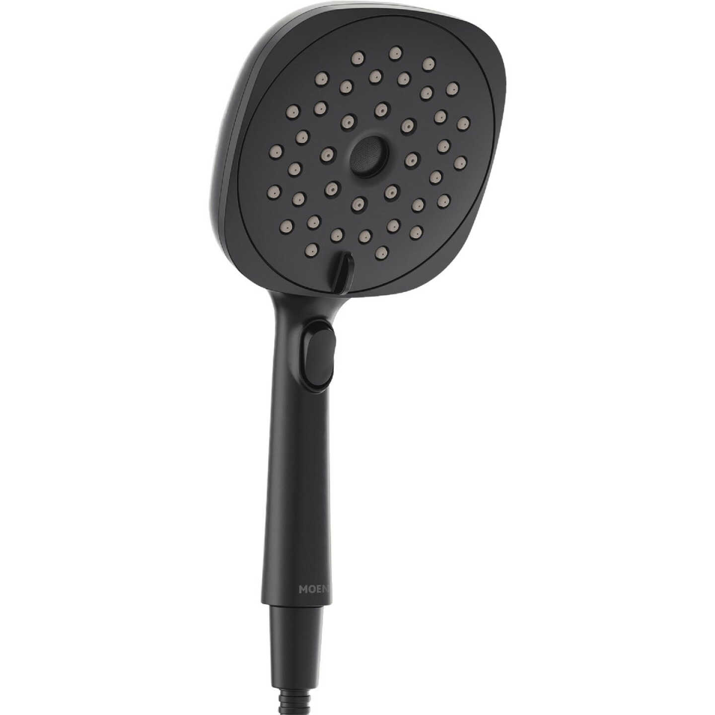 Moen Matte Black 6 In. Dia. Spray Head Handheld Shower Image 1