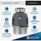 Insinkerator Evolution 1 HP Garbage Disposer, 10 Year Warranty Image 2