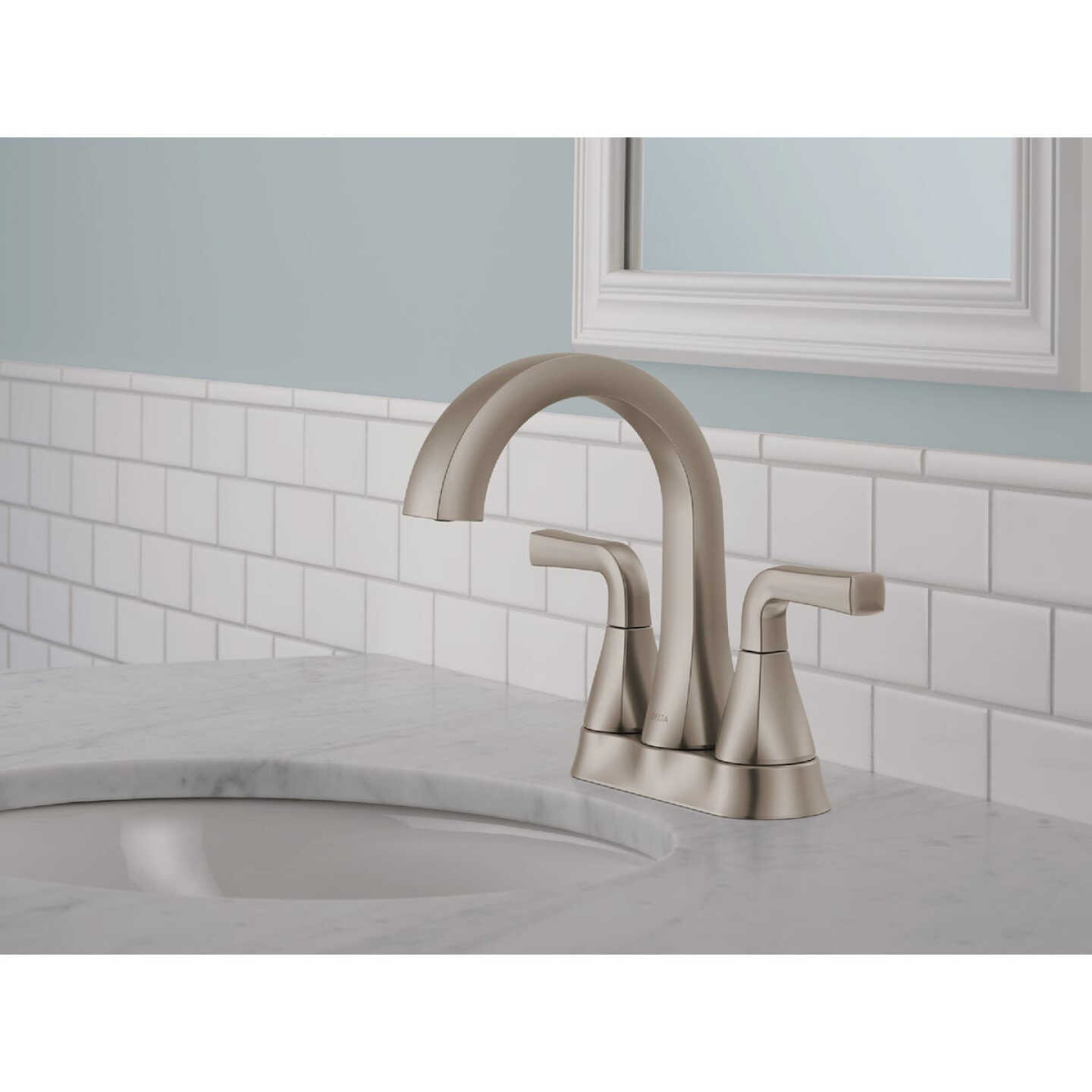 Delta Dallace Stainless 2-Handle Centerset Bathroom Faucet Image 2