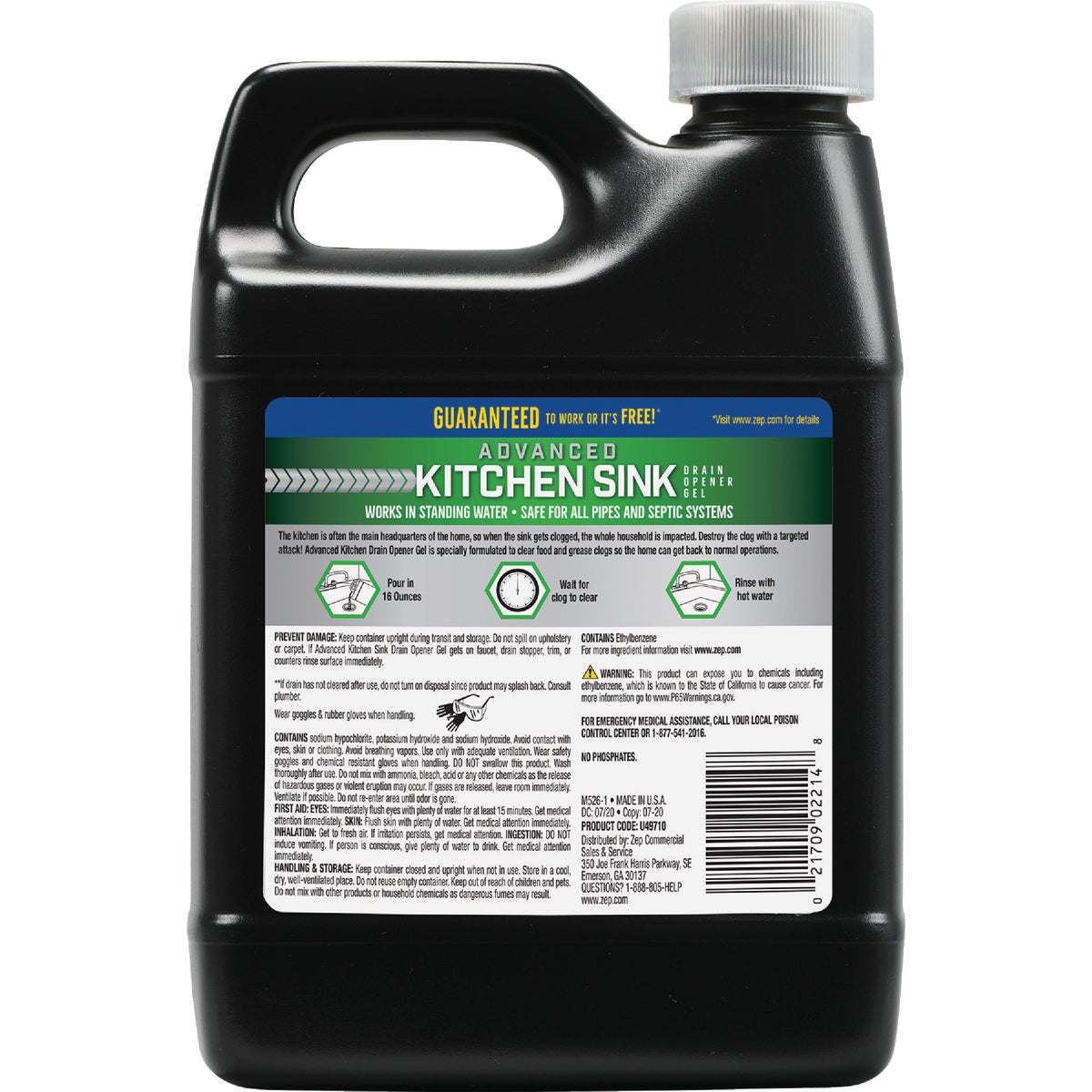 Zep 32 Oz. Advanced Kitchen Drain Opener Image 2