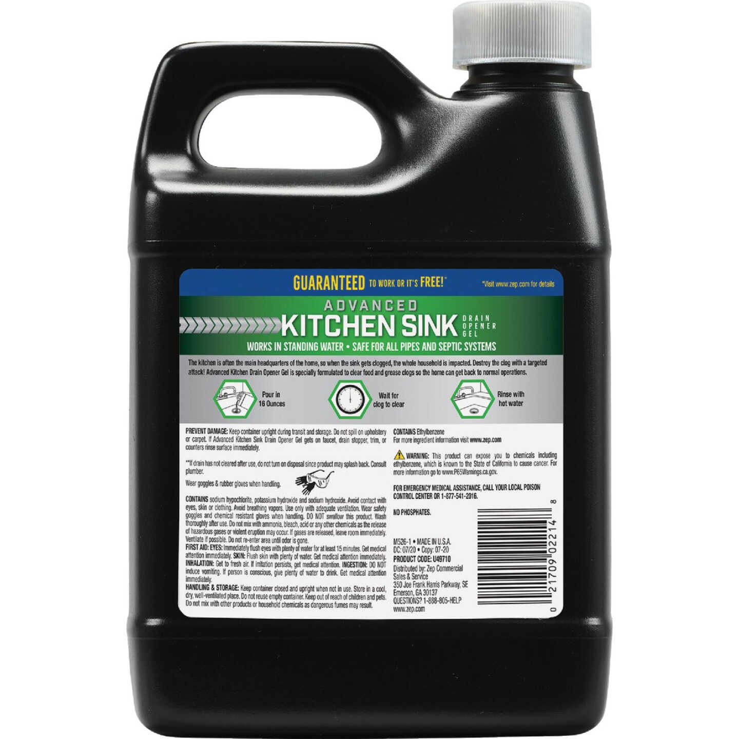 Zep 32 Oz. Advanced Kitchen Drain Opener Image 2