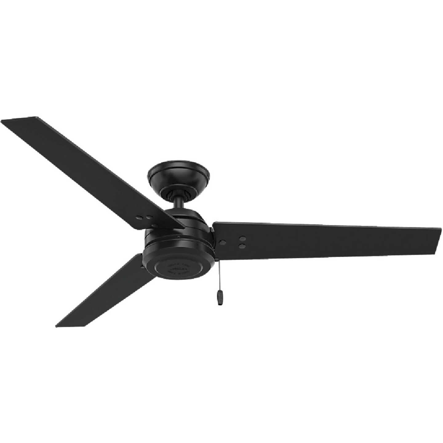 Hunter Cassius 52 In. Matte Black Damp Rated Ceiling Fan Image 1
