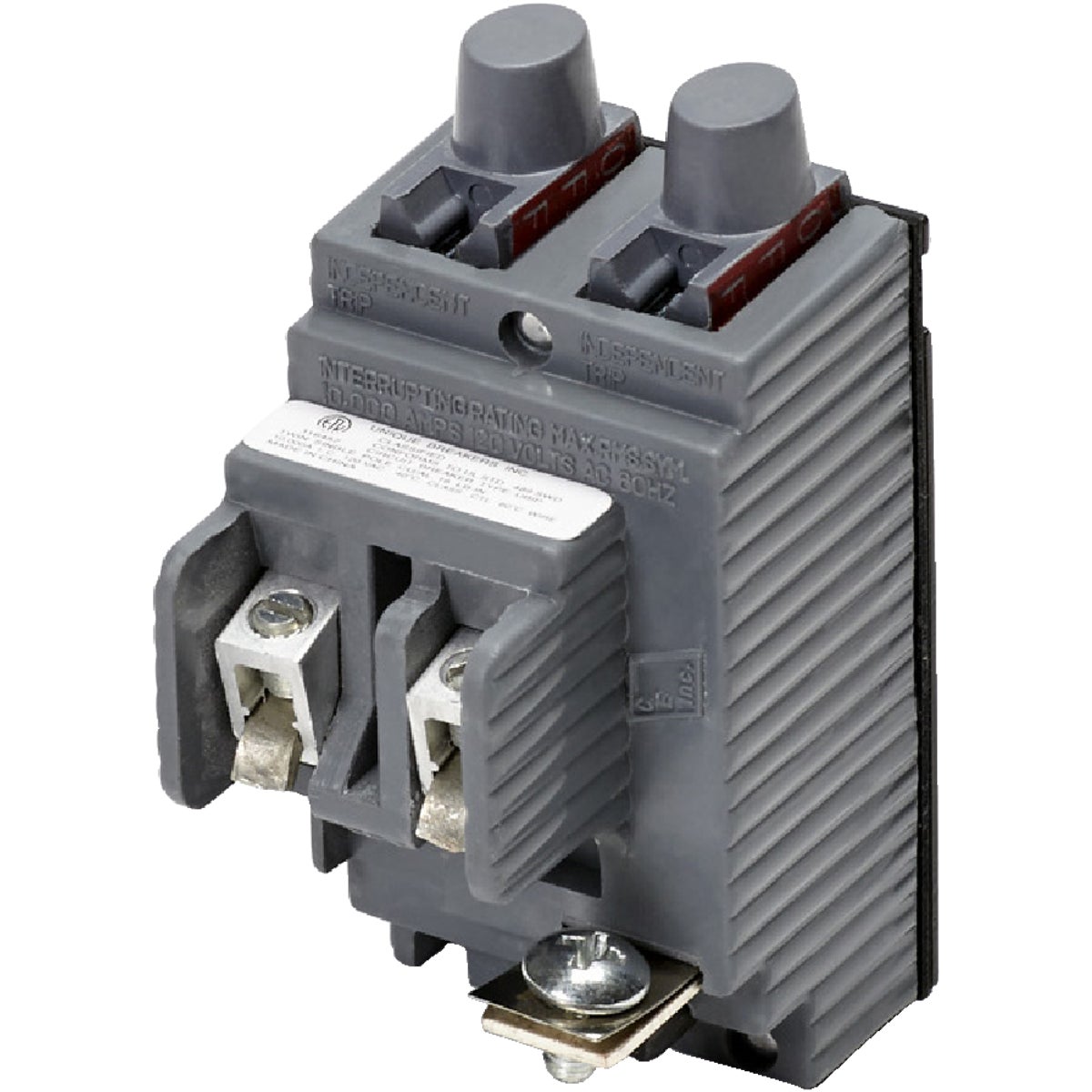 Connecticut Electric 20A/20A Twin Single-Pole Standard Trip Packaged Replacement Circuit Breaker For Pushmatic Image 1