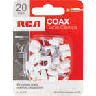 RCA White RG6 or RG59 Nail-In Coaxial Staple (20-Count) Image 2