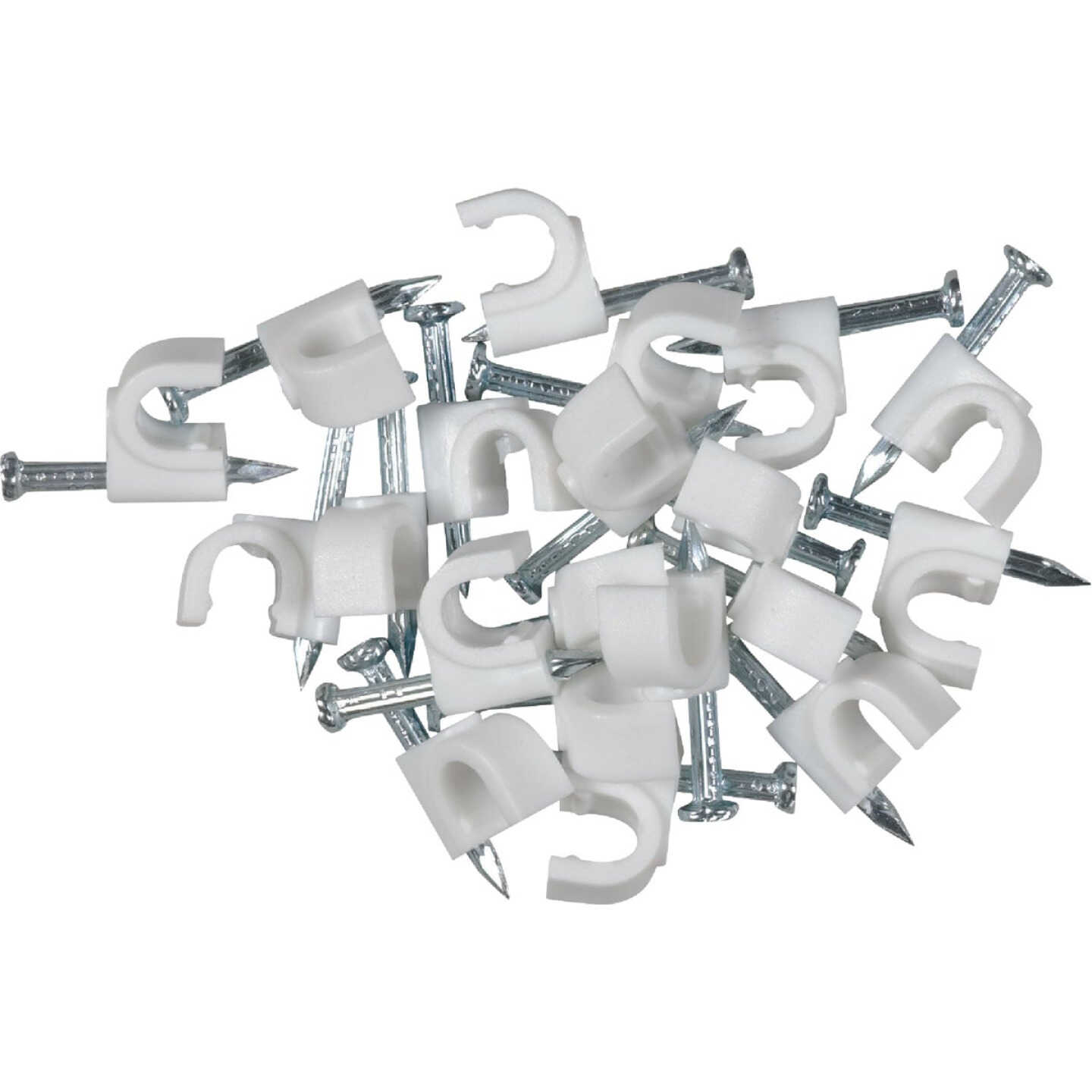 RCA White RG6 or RG59 Nail-In Coaxial Staple (20-Count) Image 3