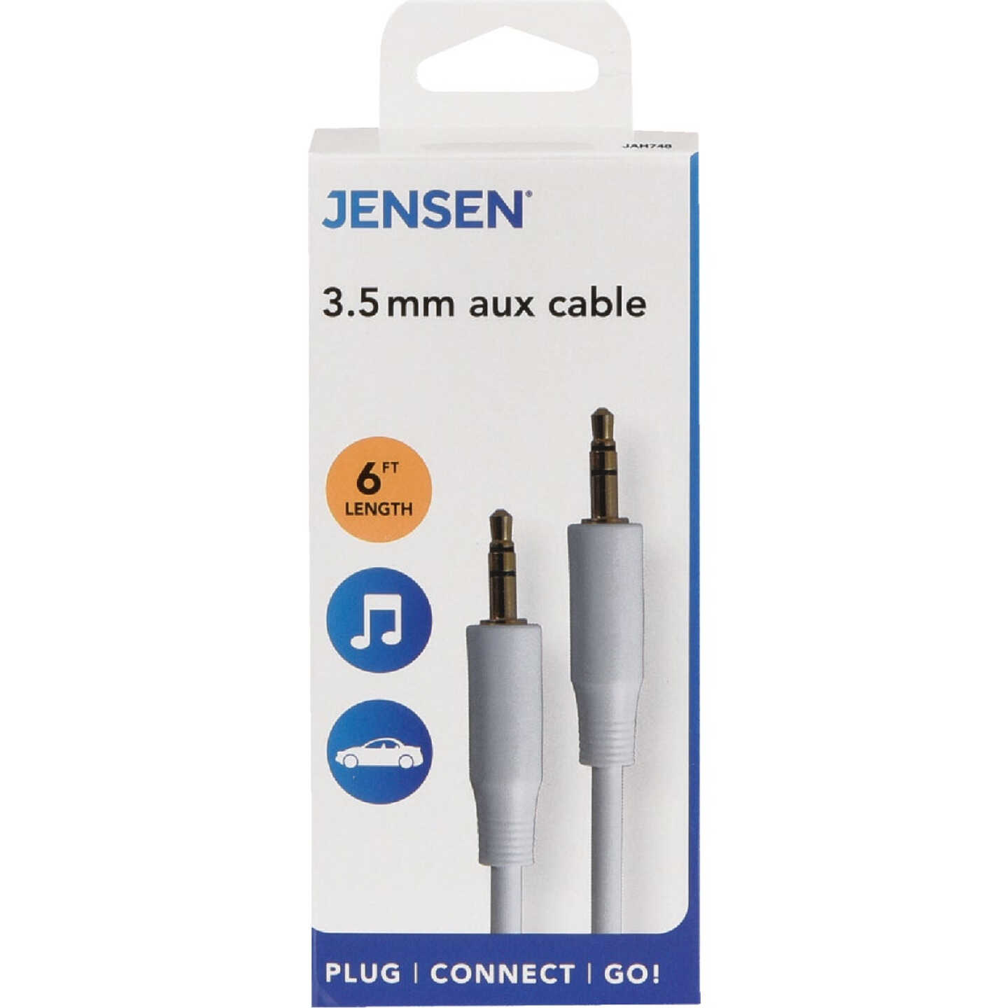 Jensen 6 Ft. White Audio Extension Audio Cable Image 2