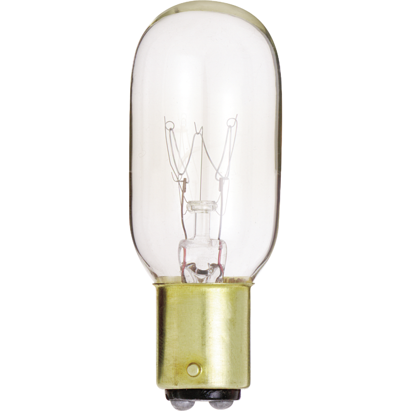 Satco 15W Clear Bayonet Base T7 Incandescent Tubular Appliance Light Bulb Image 1