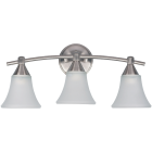 Home Impressions Grace 3-Bulb Brushed Nickel Vanity Bath Light Bar Image 1