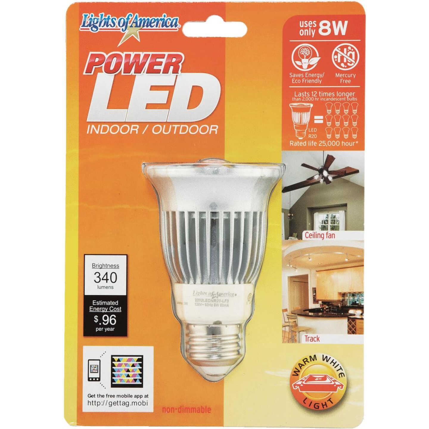 8W R20 WW LED REFL FLOOD Image 2