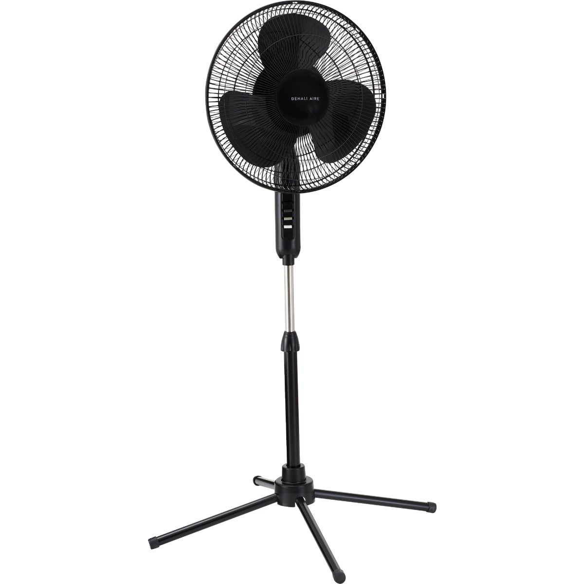 Denali Aire 16 In. 3-Speed Black Oscillating Pedestal Fan