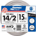 Romex 15 Ft. 14/2 Solid White NMW/G Electrical Wire Image 1