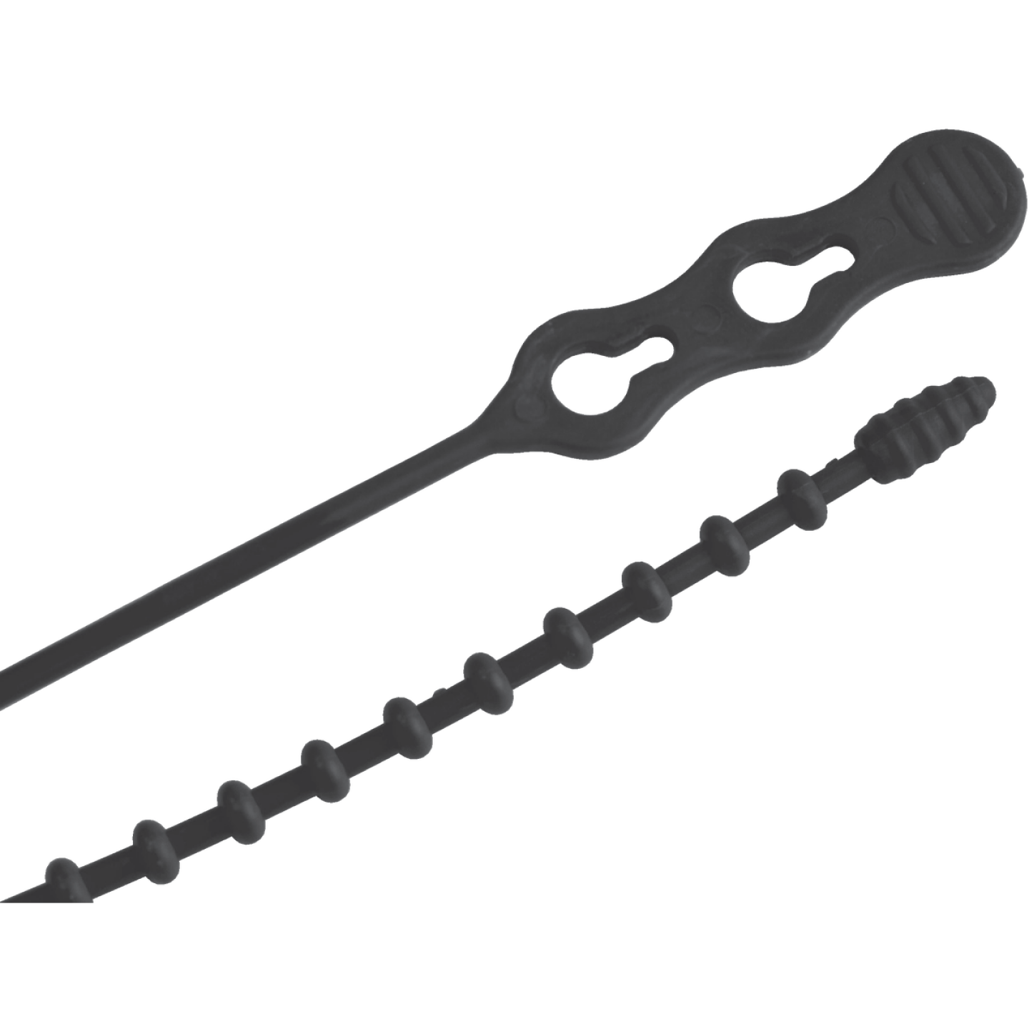 Gardner Bender Beadle Wrap 12 In. x 1/4 In. Black Flexible Plastic Cable Tie (15-Pack) Image 3