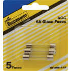 Bussmann 6A AGC Glass Tube Electronic Fuse (5-Pack) Image 1