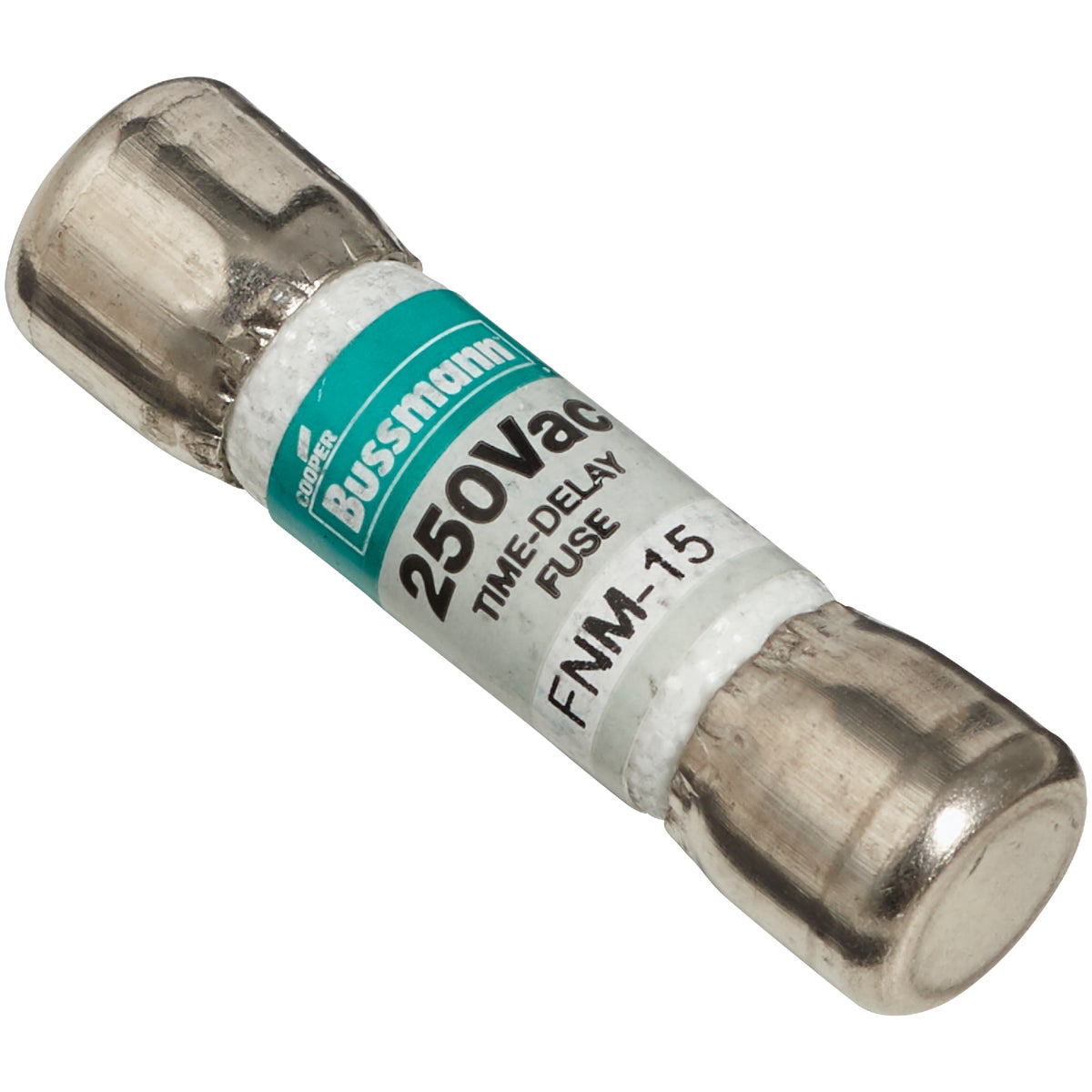 Bussmann 15A Fusetron FNM Cartridge General Purpose Time Delay Cartridge Fuse (2-Pack) Image 3
