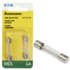 Bussmann 6A MDL Glass Tube Electronic Fuse (2-Pack) Image 1