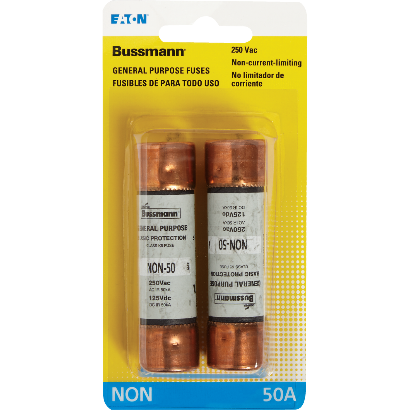 Bussmann 50A NON Cartridge General Purpose Cartridge Fuse (2-Pack) Image 2