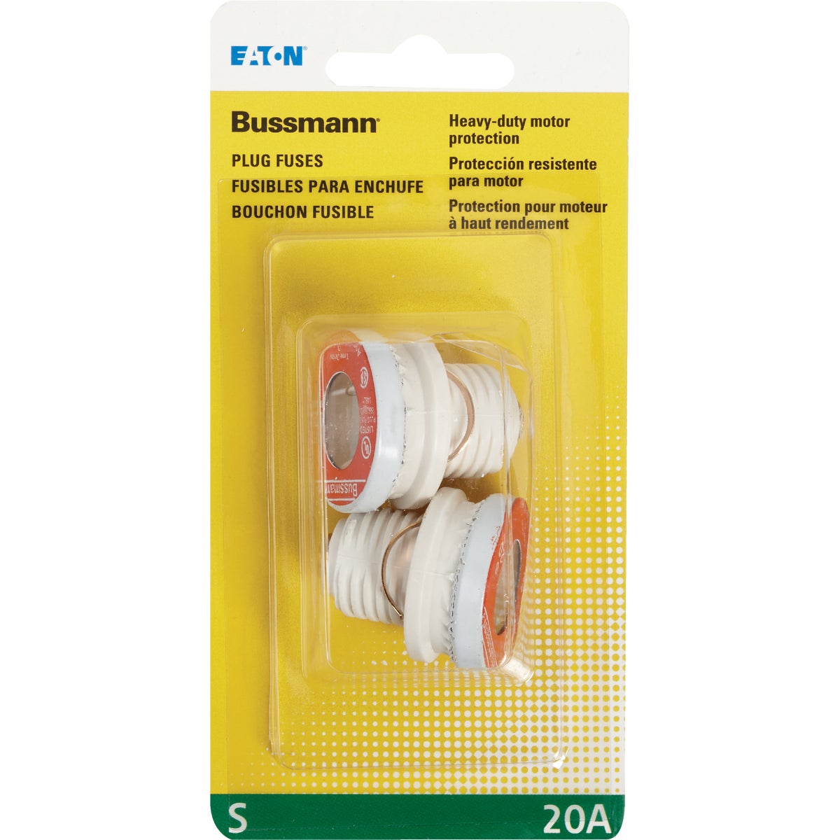 Bussmann 20A S Time-Delay Plug Fuse (2-Pack) Image 2