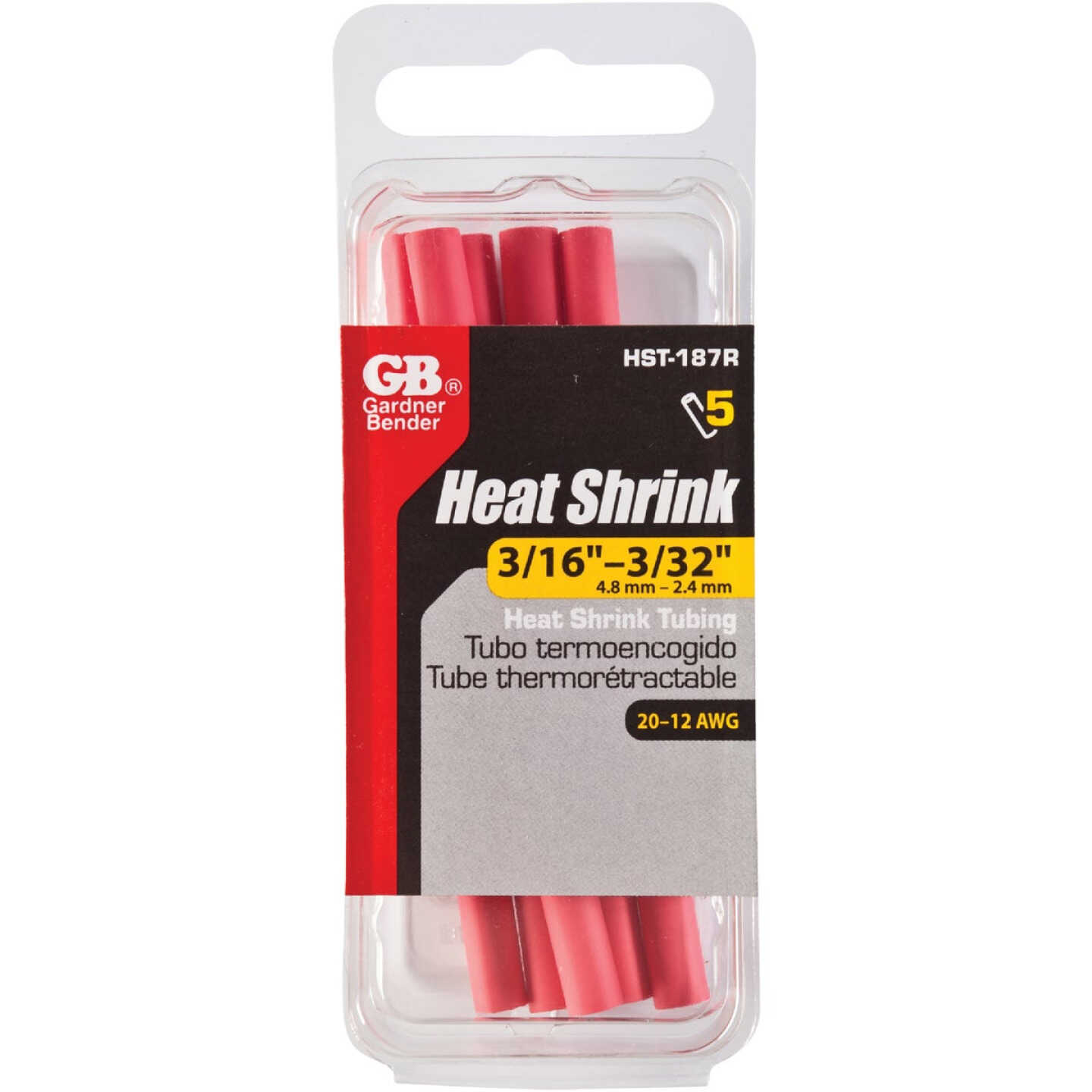 Gardner Bender Thin-Wall Polyolefin 3/16 In. x 4 In. Heat Shrink Tubing Image 1