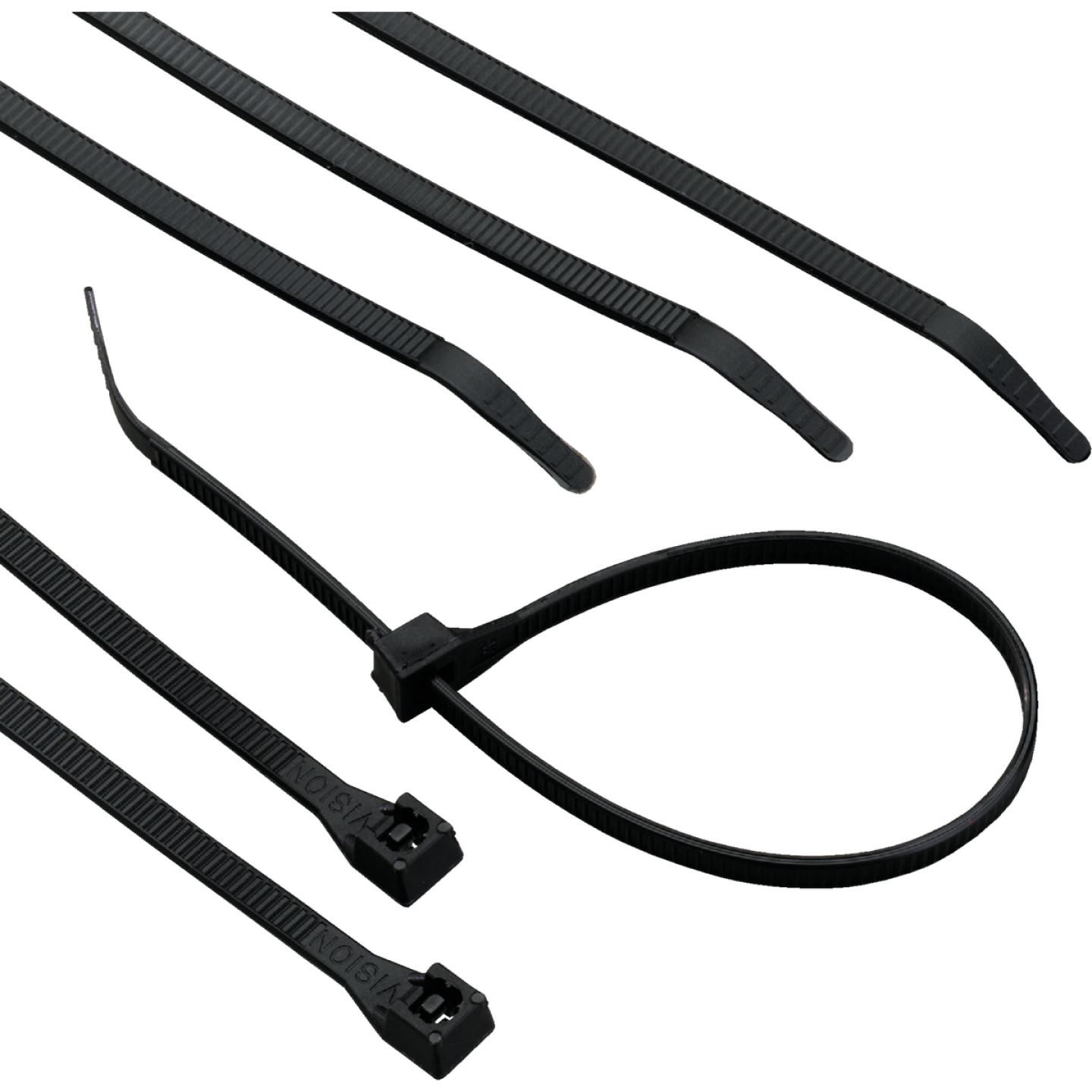 Gardner Bender 8 In. x 0.17 In. Black Nylon Ultra Violet Cable Tie (15-Pack) Image 1