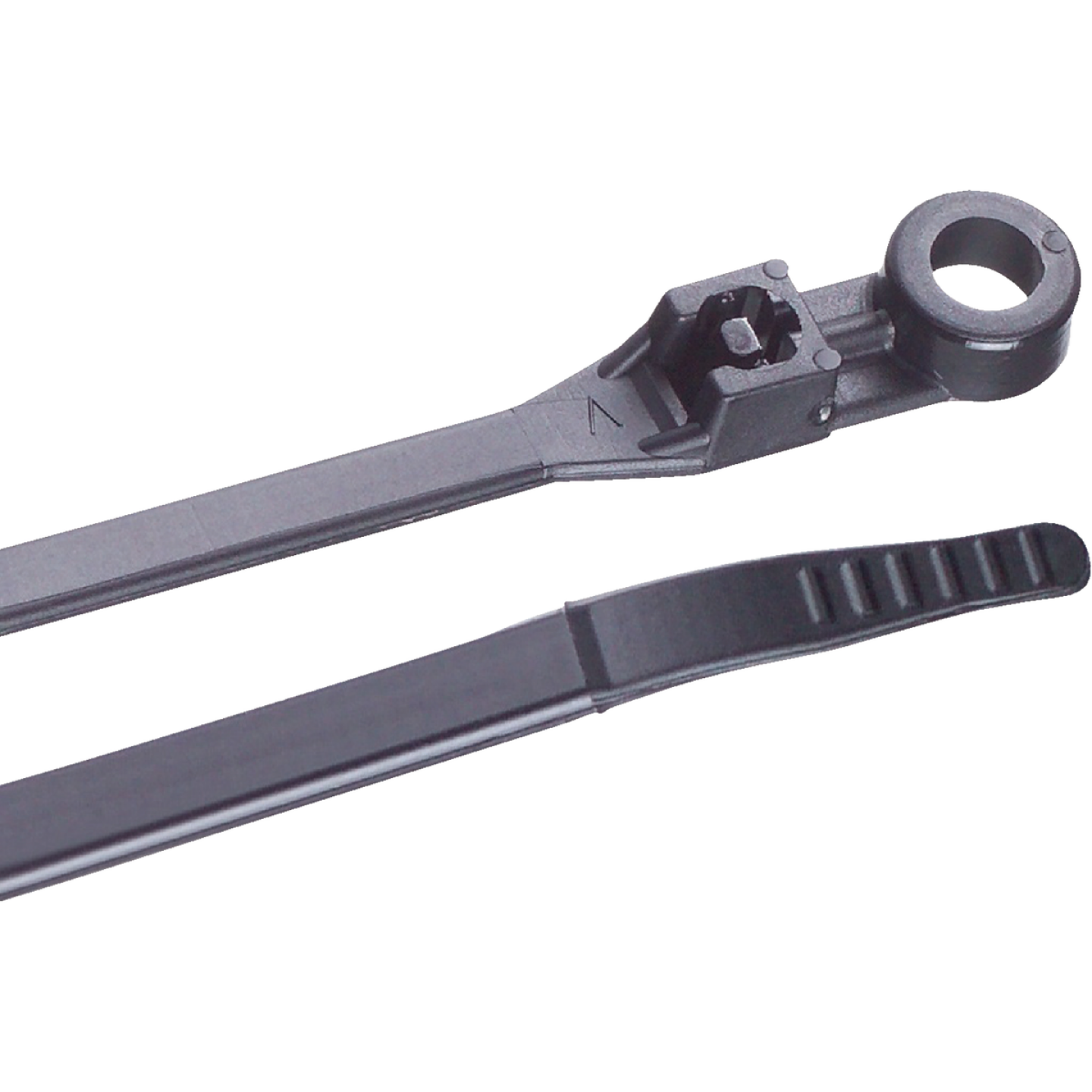 Gardner Bender 8 In. x 0.17 In. Black Nylon Ultra Violet Mounting Cable Tie (15-Pack) Image 1