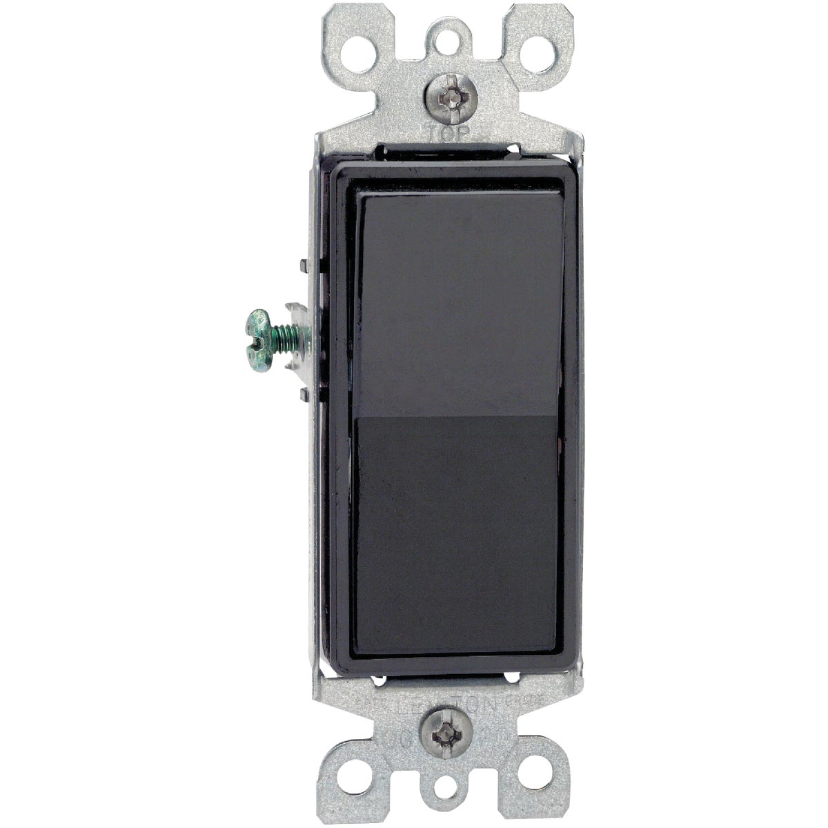 Leviton Decora Residential Grade 15 Amp Rocker Single Pole Switch, Black Image 1