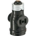 Leviton Black 125V Light Socket Adapter Image 2