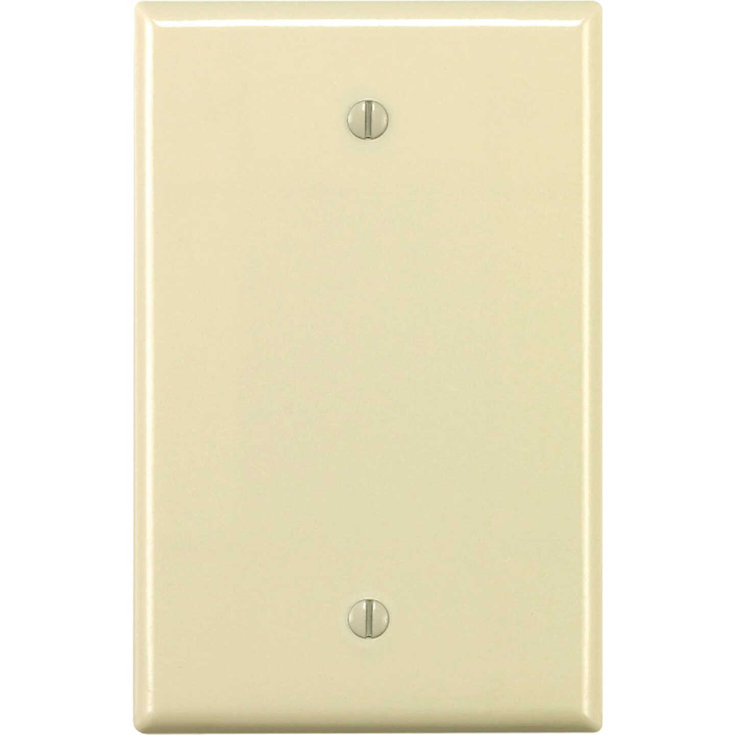 Leviton 1-Gang Midway Thermoset Blank Wall Plate, Light Almond Image 1