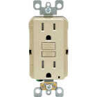 Leviton SmartlockPro Self-Test 15A Ivory Residential Grade Tamper Resistant 5-15R GFCI Outlet Image 2