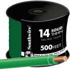 Southwire 500 Ft. 14 AWG Solid Green THHN Electrical Wire Image 1