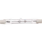 Satco 100W 120V Clear R7S Base T3 Halogen Work Light Bulb Image 1