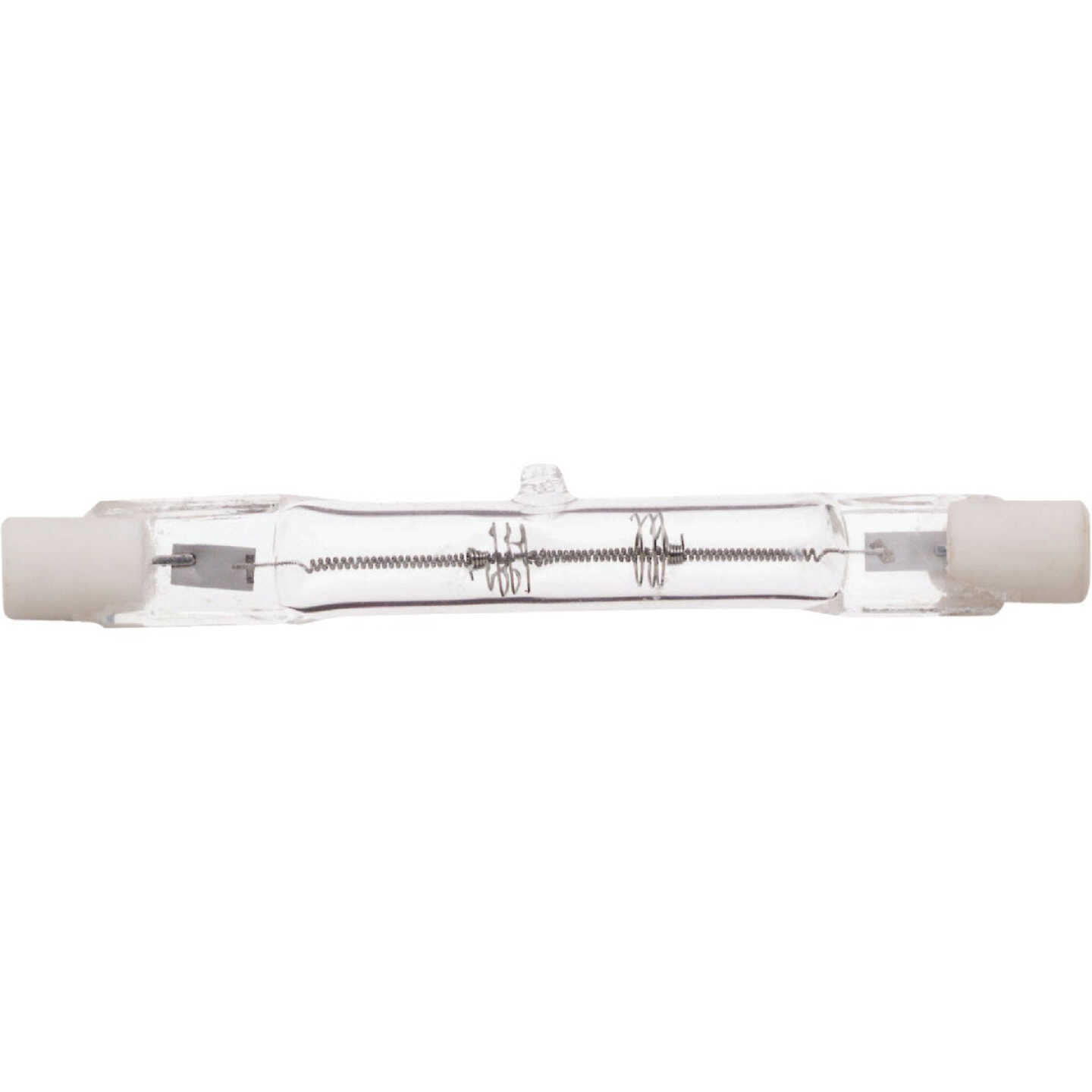 Satco 100W 120V Clear R7S Base T3 Halogen Work Light Bulb Image 1
