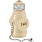 Leviton Ivory 125V Pull Chain Socket Adapter Image 2
