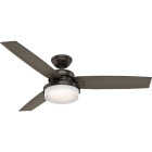 Hunter Sentinel 52 In. Premier Bronze Ceiling Fan with Light Kit and Handheld Remote Control Image 1