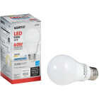 Satco 60W Equivalent Natural Light A19 Medium Dimmable LED Light Bulb Image 1