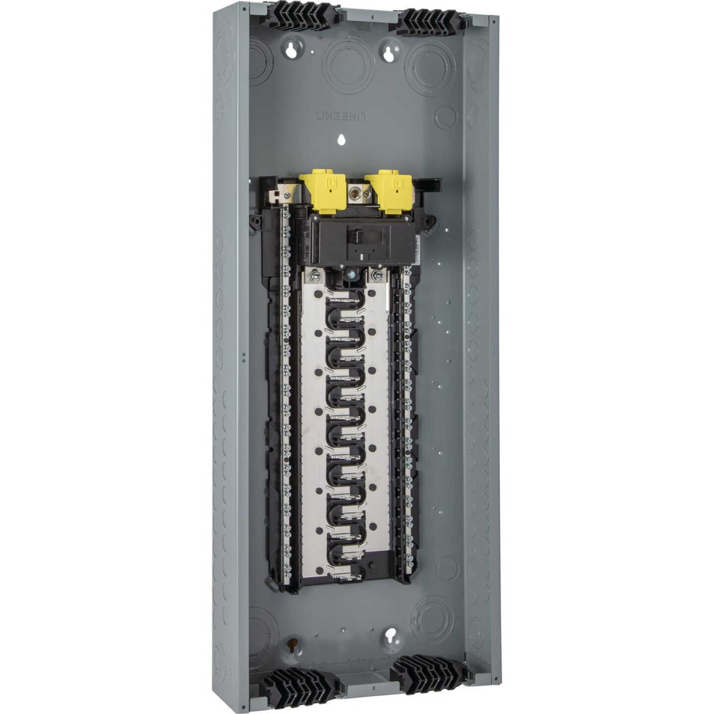 Square D Homeline Qwik-Grip 200A 60-Circuit 30-Space Indoor Main Breaker Plug-On Neutral Load Center Image 1